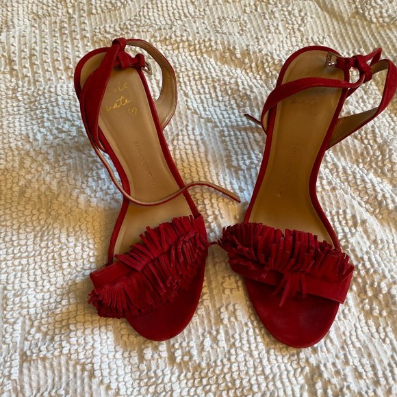 Red fringe Banana Republic stilettos - Picture 1 of 8